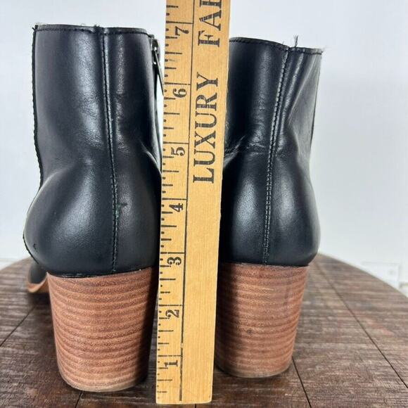 MADEWELL Boots Women's Size 10 Black The Rosie Ankle Leather MA434 Western - Picture 12 of 13